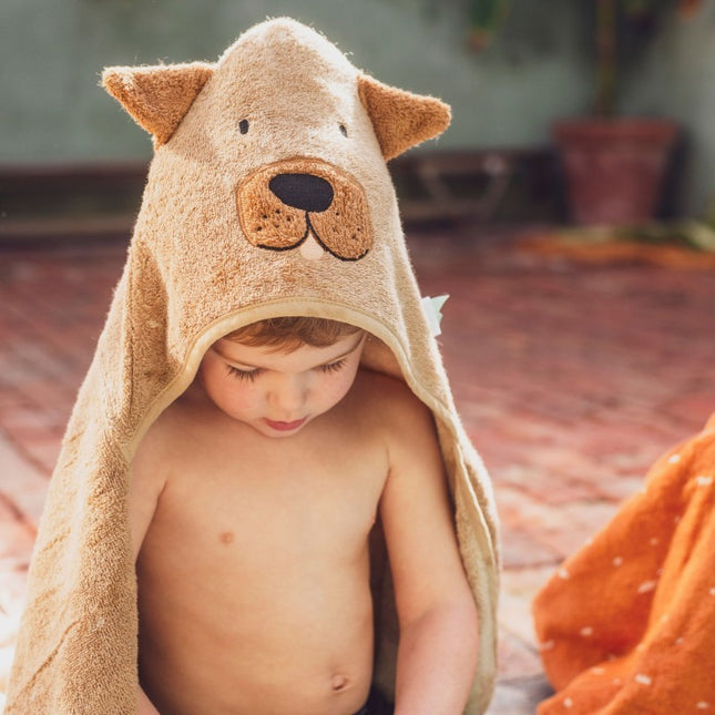 Organic Cotton Hooded Towel, 70 × 130 cm – Mr. Dog