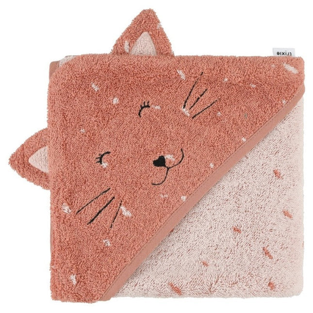Organic Cotton Hooded Towel, 75 × 75 cm – Mrs. Cat