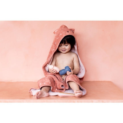 Organic Cotton Hooded Towel, 75 × 75 cm – Mrs. Cat