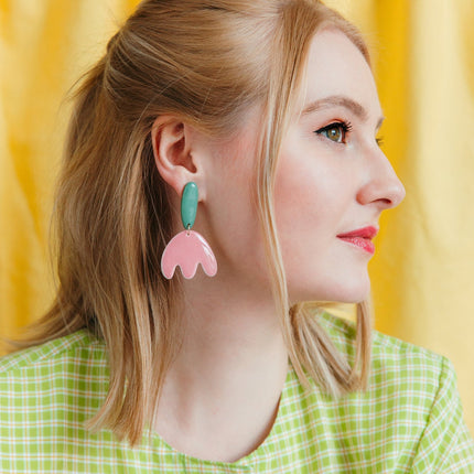 Porcelain Tulip Earrings