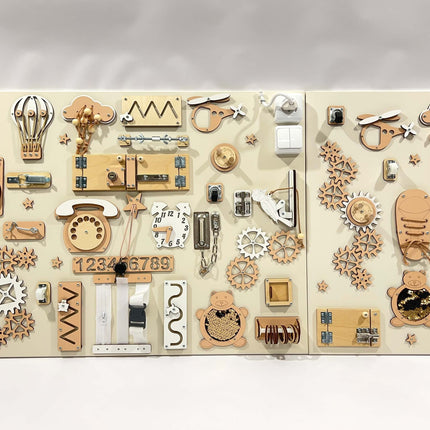 Two-piece wall activity panel (60×80 + 60×39 cm)