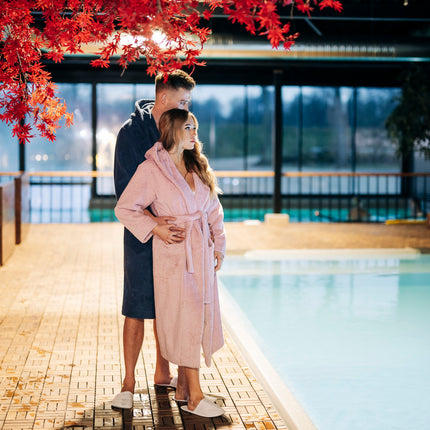 Unisex Hooded Bathrobe - Cotton Terry