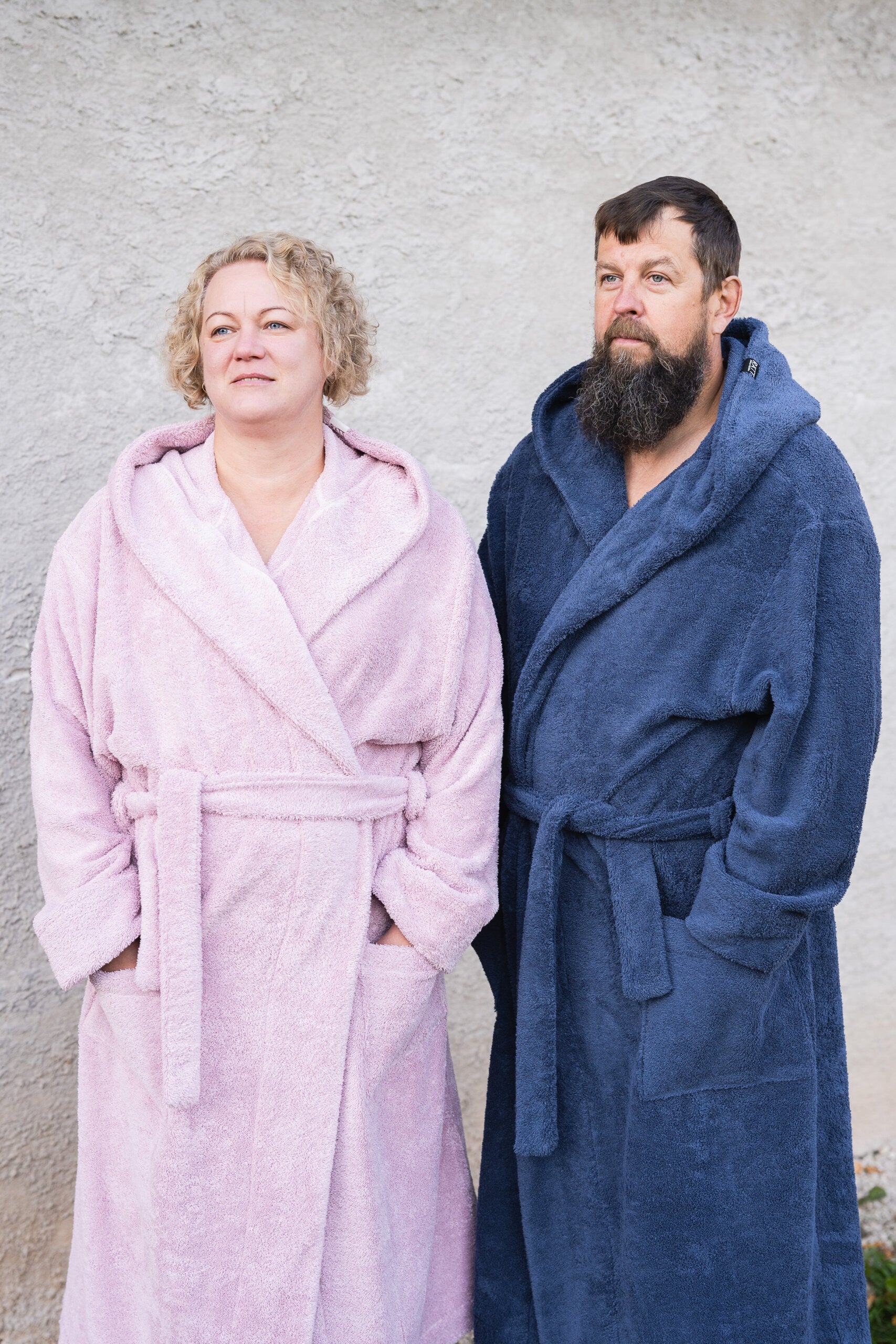 Unisex Hooded Bathrobe - Cotton Terry