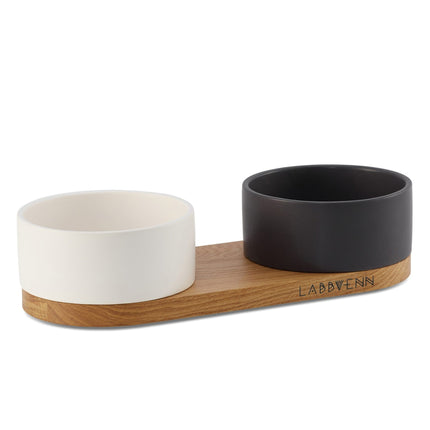 Vuku Ceramic Double Buffet - Black & White