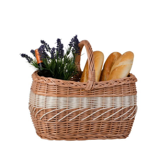 Walburga Shopping Basket With Wicker Handle