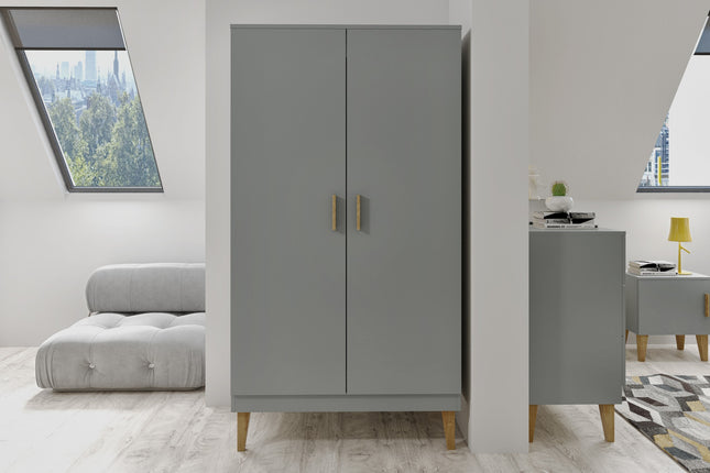 Wardrobe Kubi - Grey