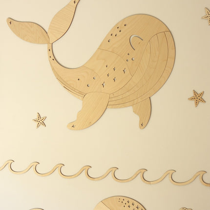 Wooden Wall Decoration - Whale