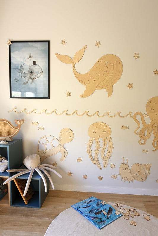 Wooden Wall Decoration - Whale