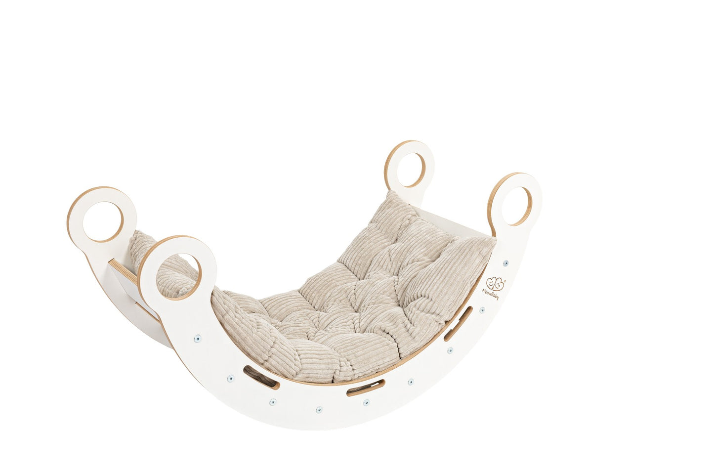 White Wooden Dream Rocker with Pillow and Slide - Medium