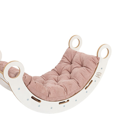 White Wooden Dream Rocker with Pillow and Slide - Medium