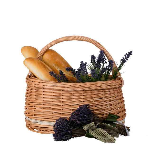 Wiborada Shopping Basket With Wicker Handle