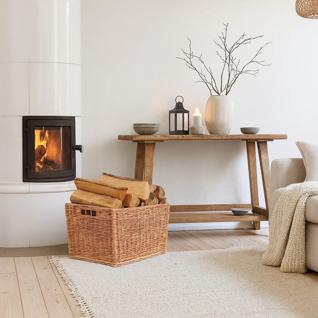 Wicker Firewood Basket Cervus