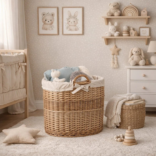Wicker Storage Basket Celia