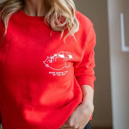 Wine-derful Time of a Year Oversized Sweatshirt