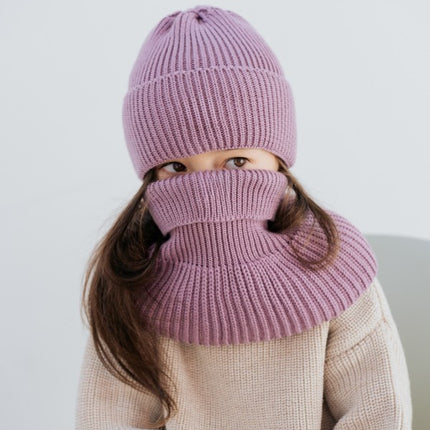 Winter Merino Wool Hat for Kids - Lilac