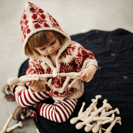Wooden Beech Doll with Pants