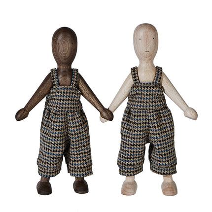 Wooden Beech Doll with Pants