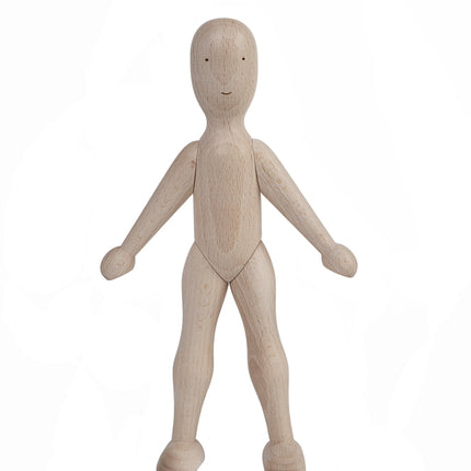 Wooden Beech Doll with Pants