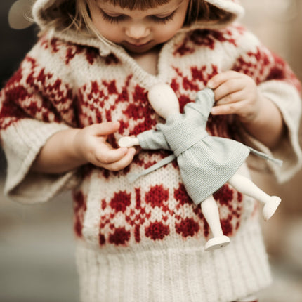 Wooden Beech Doll with Dress