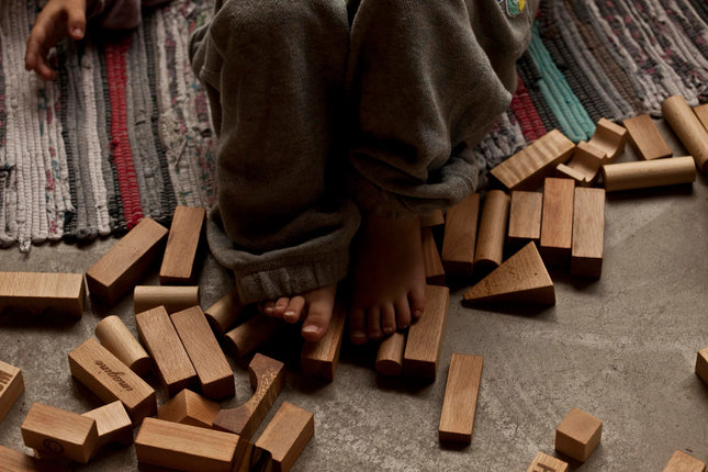 Wooden Blocks in a Box – Natural, 30 Pieces