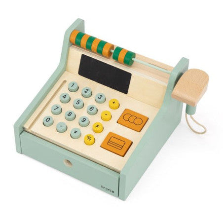 Wooden Store Cash Register with Accessories
