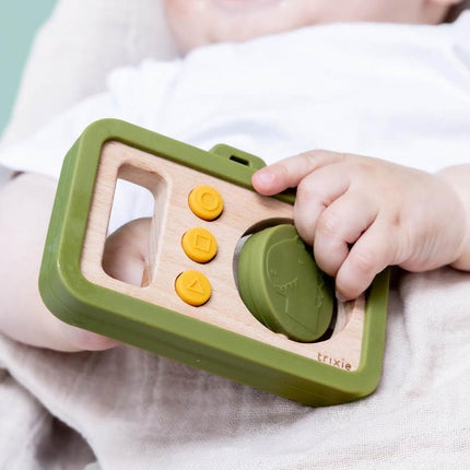 Wooden Silicone Baby Camera - Mr. Dino