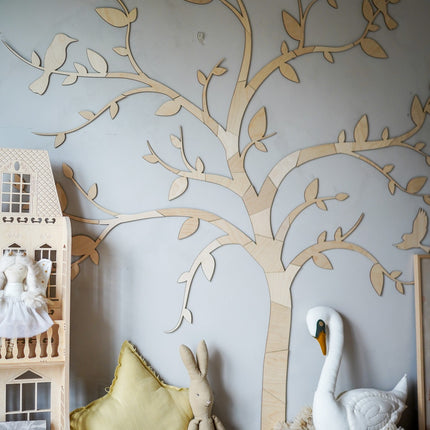 Wooden Wall Decoration - Tree with Birds
