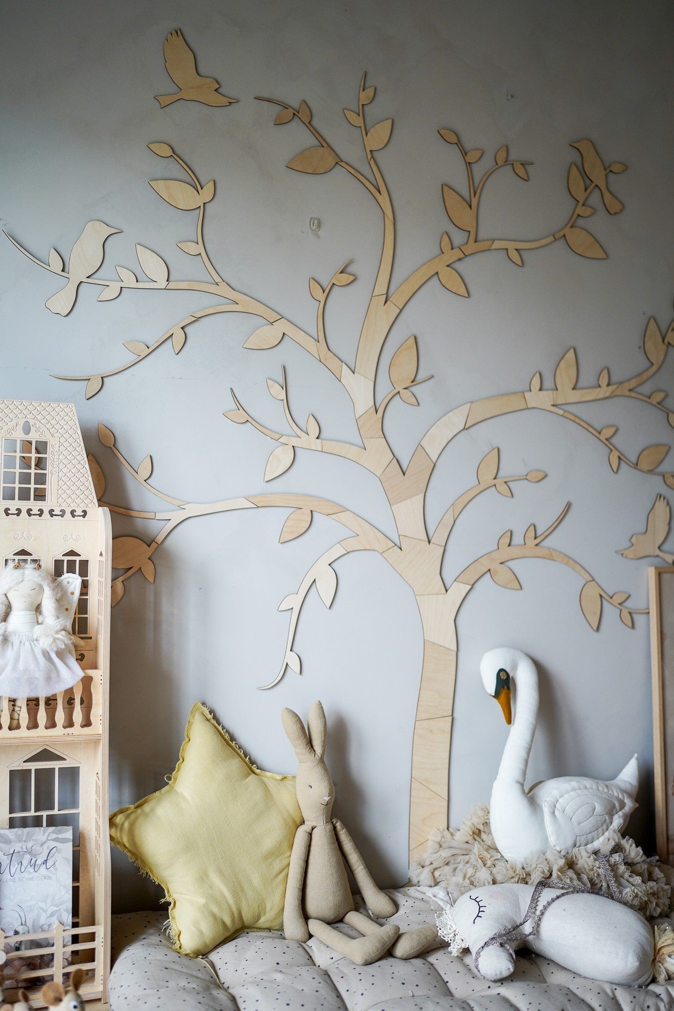 Wooden Wall Decoration - Tree with Birds
