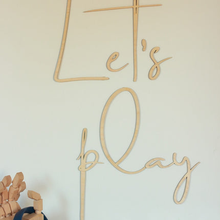 Wooden Wall Sign - Let's Play