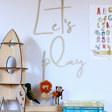 Wooden Wall Sign - Let's Play