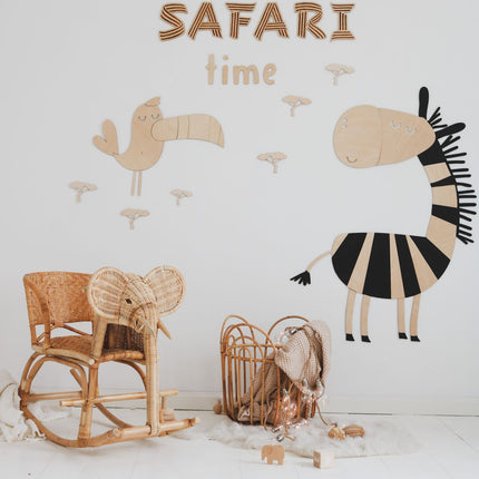 Wooden Wall Sign - Safari Time