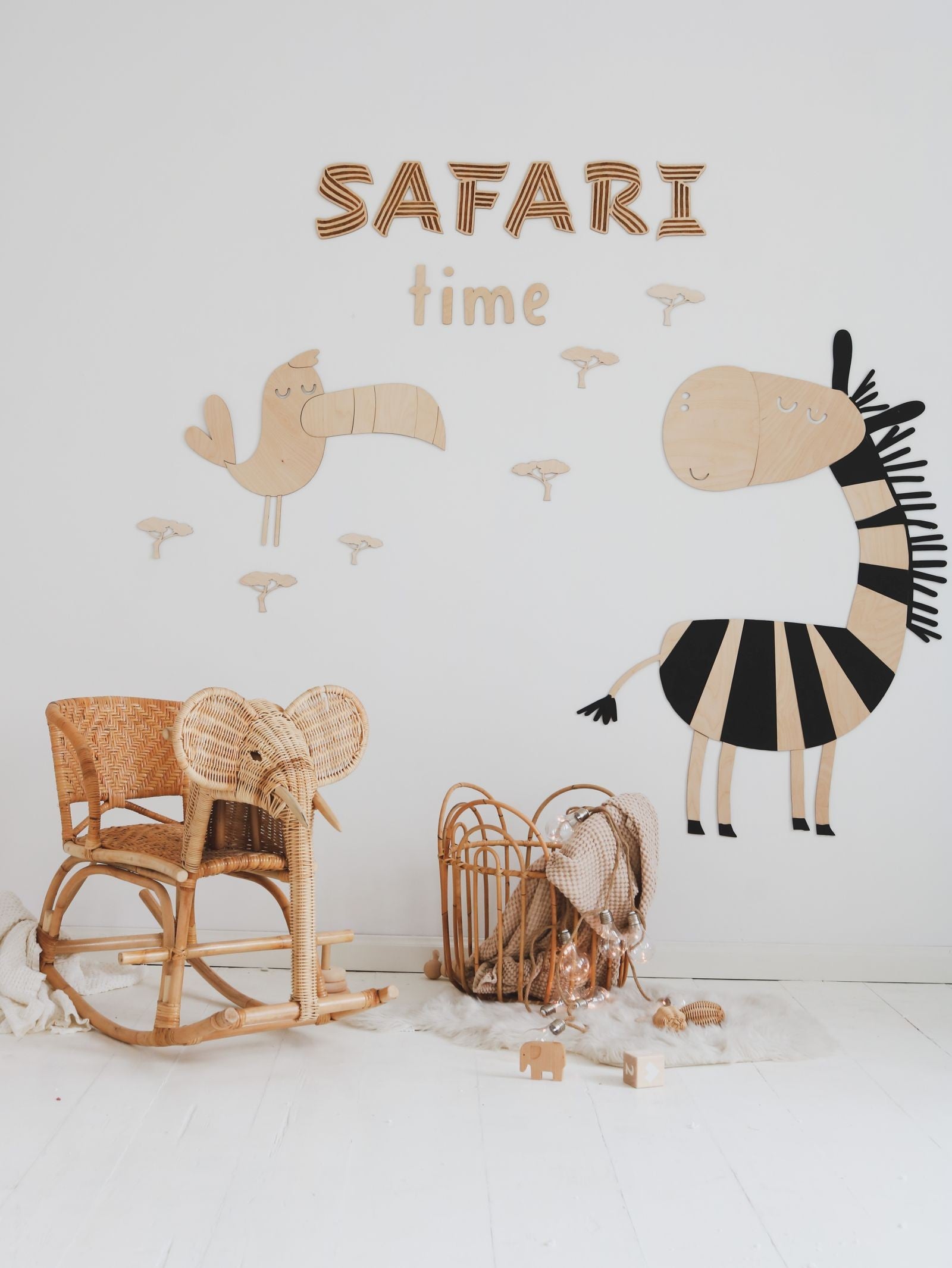 Wooden Wall Sign - Safari Time