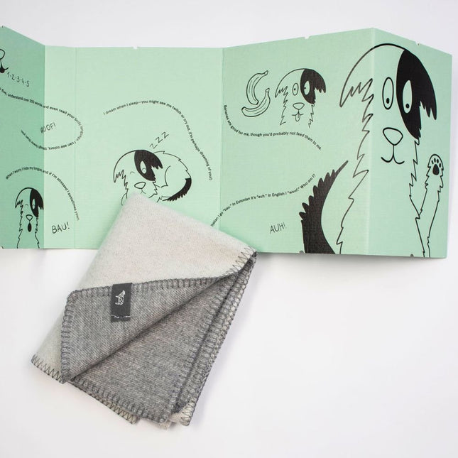 Merino baby blanket - Doggy