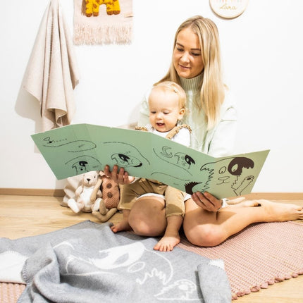 Merino baby blanket - Doggy