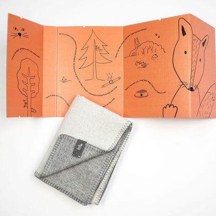 Merino baby blanket - Fox