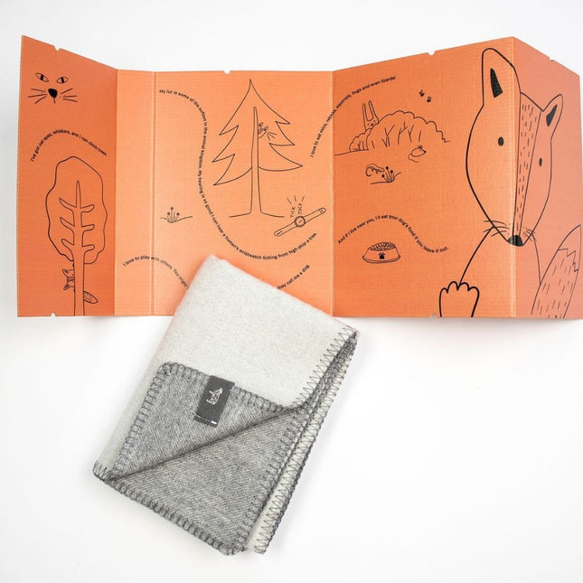 Merino baby blanket - Fox