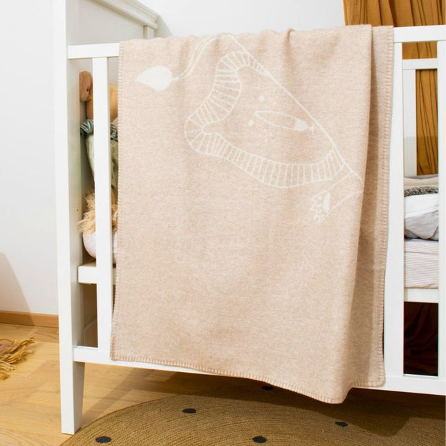 Merino baby blanket - Lion