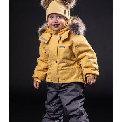 Yellow Merino Wool Double Pom-Pom Balaclava