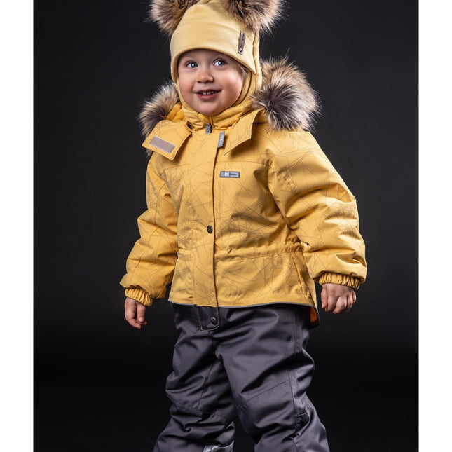 Yellow Merino Wool Double Pom-Pom Balaclava
