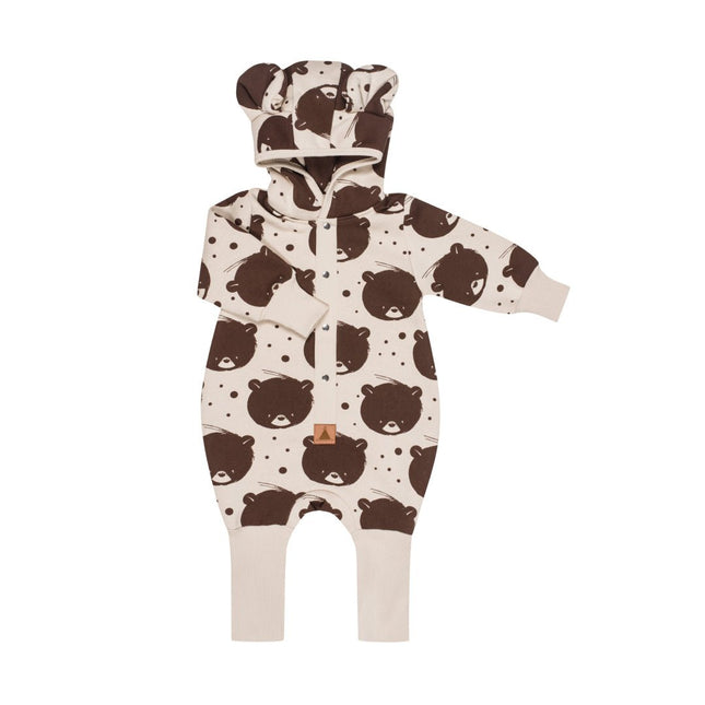 Eared Jumpsuit for Babies and Kids - Beige Bear - LoveStyle World