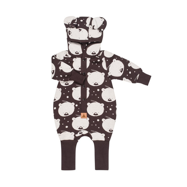 Eared Jumpsuit for Babies and Kids - Chocolate Polar Bear - LoveStyle World
