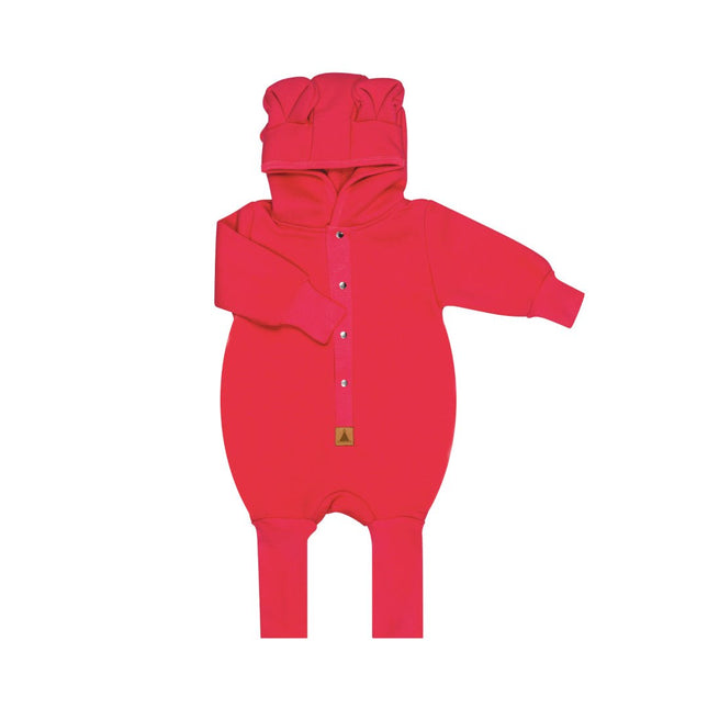 Eared Jumpsuit for Babies and Kids - Coral - LoveStyle World