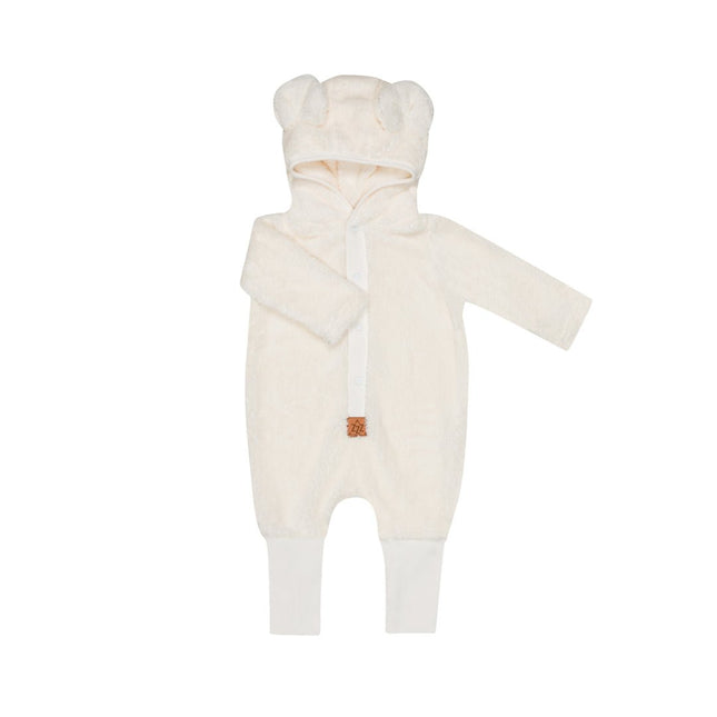 Eared Jumpsuit for Babies and Kids - Fuzzy Ecru - LoveStyle World