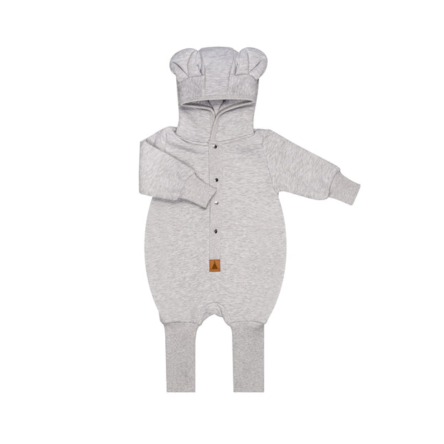 Eared Jumpsuit for Babies and Kids - Melange Grey - LoveStyle World
